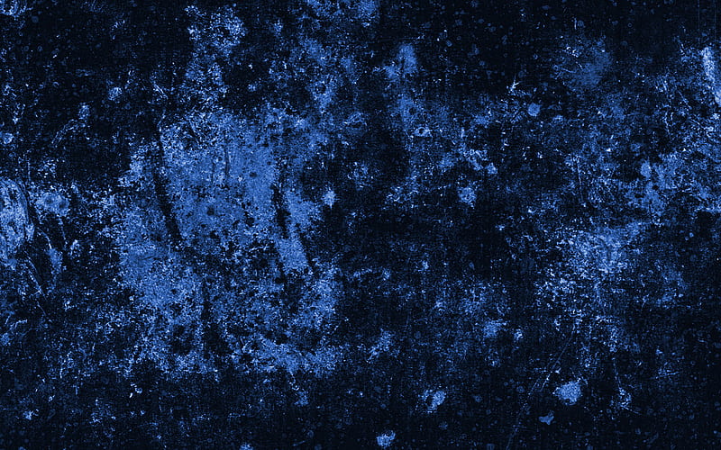 Blue grunge background, blue grunge texture, dark creative backgrounds, grunge, HD wallpaper