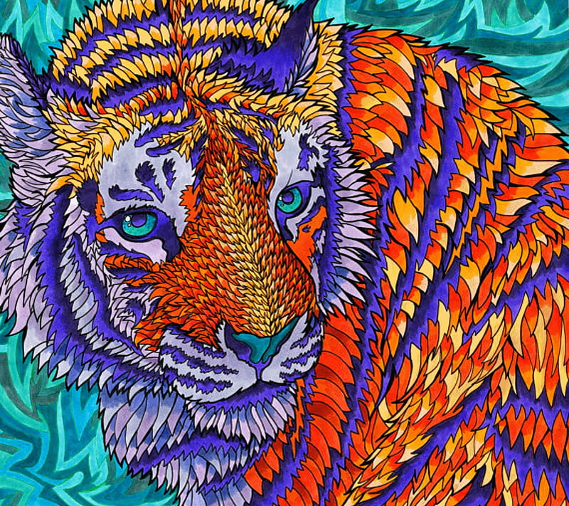 Tiger Abstract Colorful Hd Wallpaper Peakpx