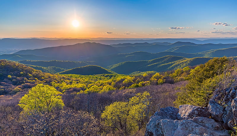 Mountains, Mountain, Forest, Nature, Sunset, Tree, HD wallpaper | Peakpx