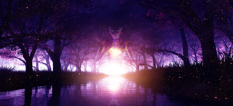 Enchanted Forest fantasy purple trees HD phone wallpaper  Peakpx