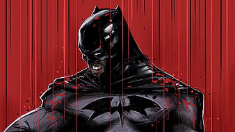 The Batman Red Theme, the-batman, batman, superheroes, artwork, artist ...