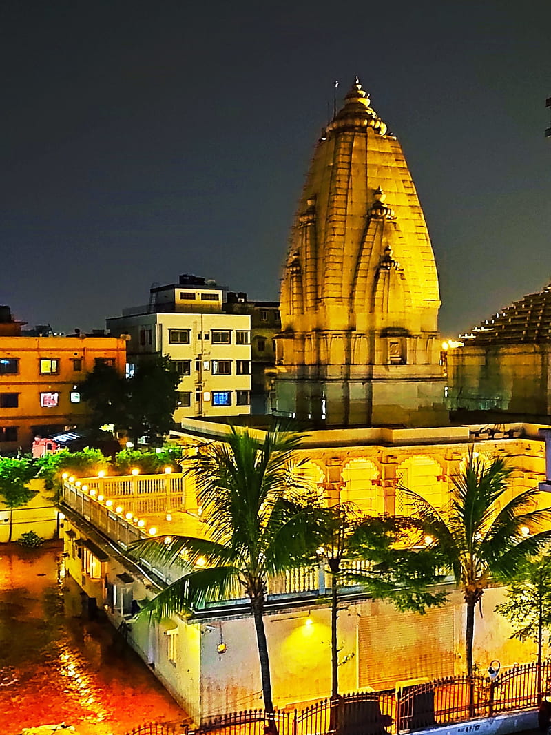 Mahalaxmi Temple, culture, night, religious, HD phone wallpaper ...