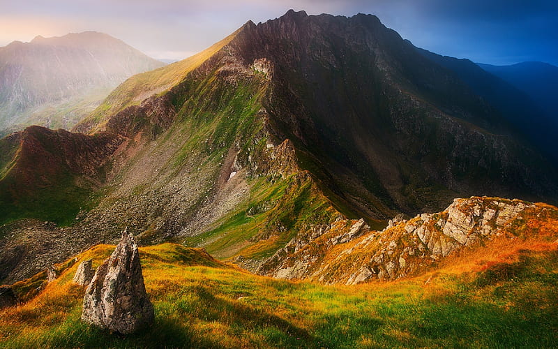 Fagaras, mountains, Southern Carpathians, Romania, Europe, HD wallpaper