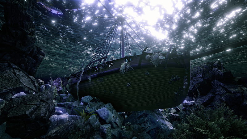 Vehicles, Wreck, Sea, Sea Bed, Ship, Shipwreck, Underwater, HD wallpaper