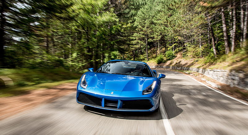 2016 Ferrari 488 Spider Blu Corsa - Front , car, HD wallpaper