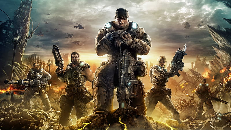 GEARS OF WAR, amazing, nice, cool, action, bonito, HD wallpaper | Peakpx