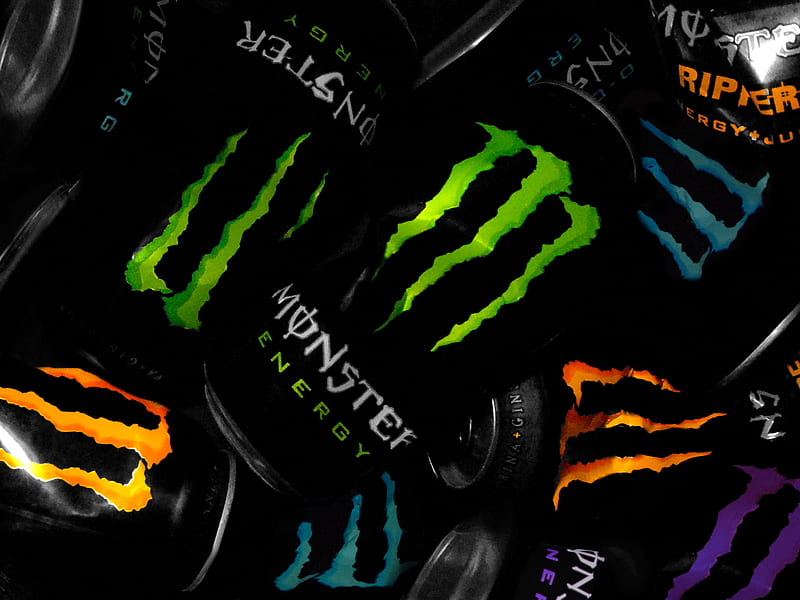 Monster Energy, logos, HD wallpaper