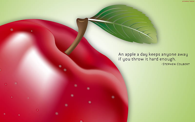 Hahaha an apple a day, fruit, text, apples, quote, funny, HD wallpaper |  Peakpx