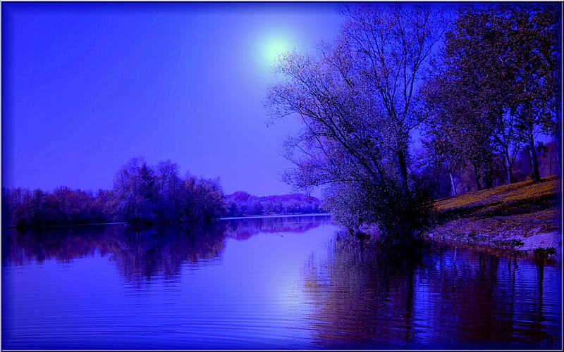 MOON DREAMS, dreams, moon, blue, HD wallpaper | Peakpx