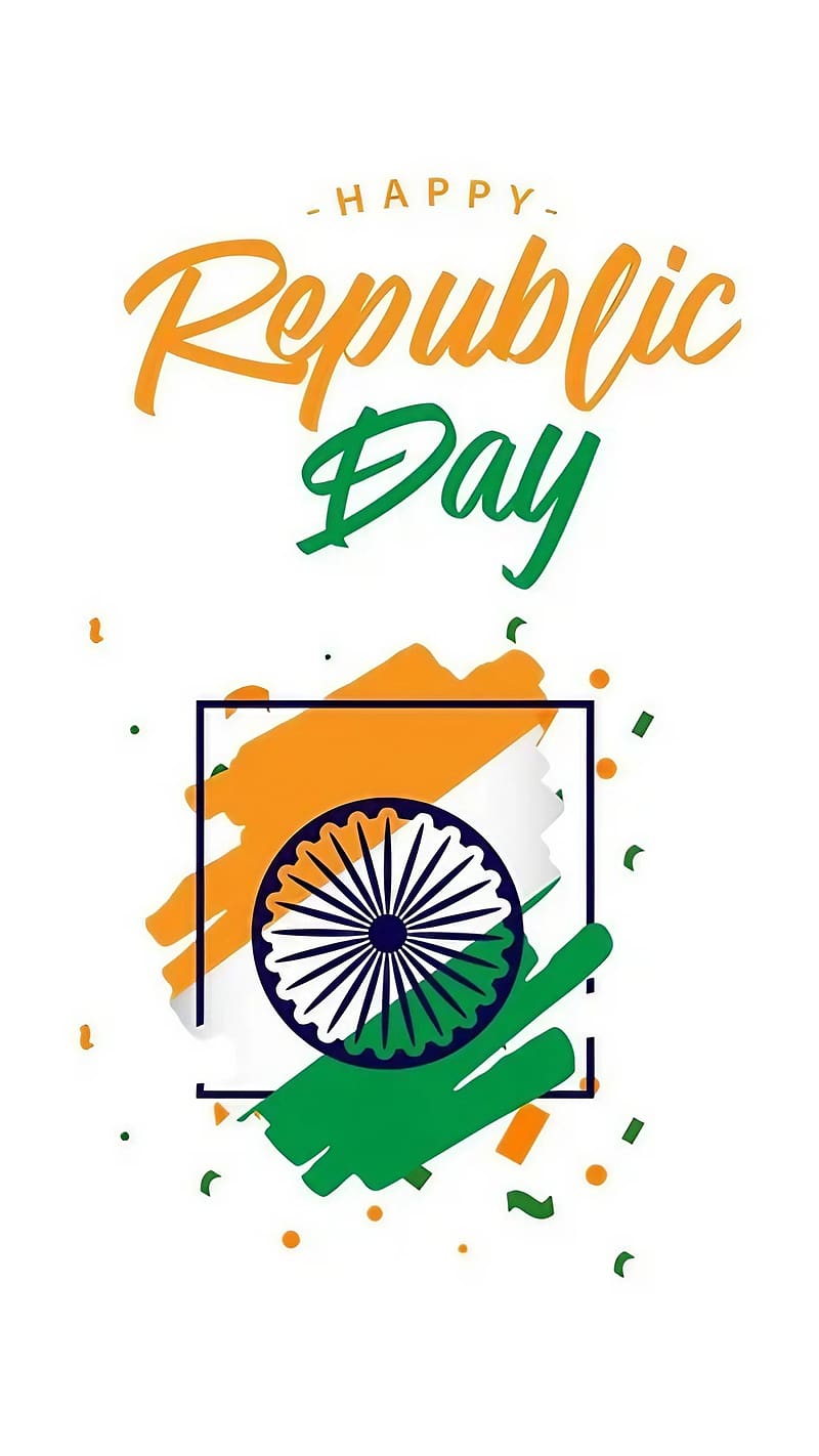 Happy Republic Day, indian flag, tricolor, HD phone wallpaper