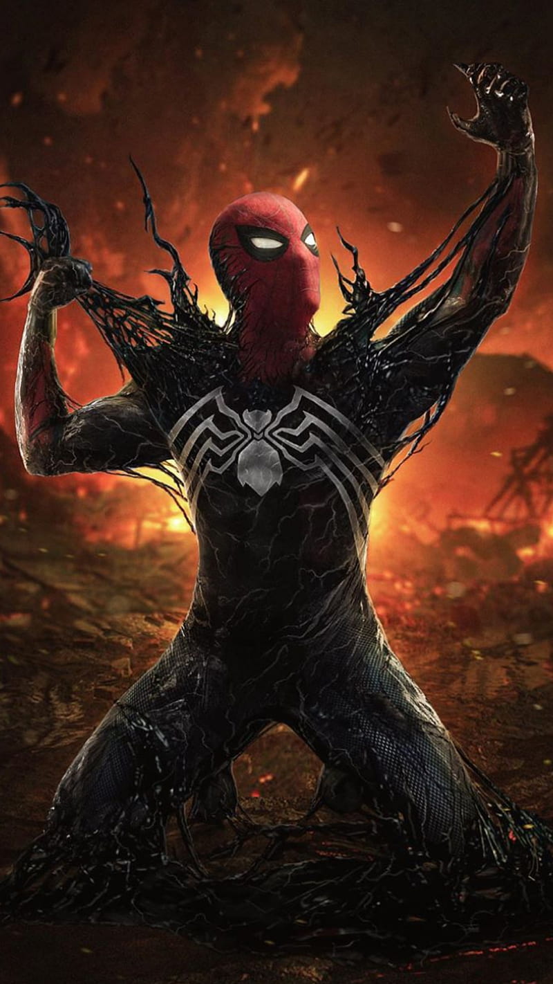 Venomized Spiderman, avengers, marvel, onlymarvel, venom, venom 2, HD phone wallpaper