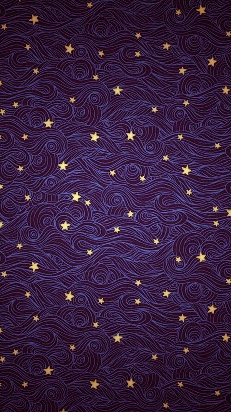 Stars, blue, night, sky, HD phone wallpaper
