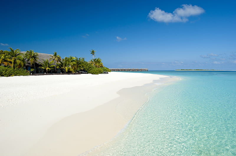 White Sand Beach Bora Bora, polynesia, french, sea, atoll, beach, lagoon, bora bora, sand, south pacific, blue, exotic, islands, ocean, paradise, island, tahiti, white, tropical, HD wallpaper