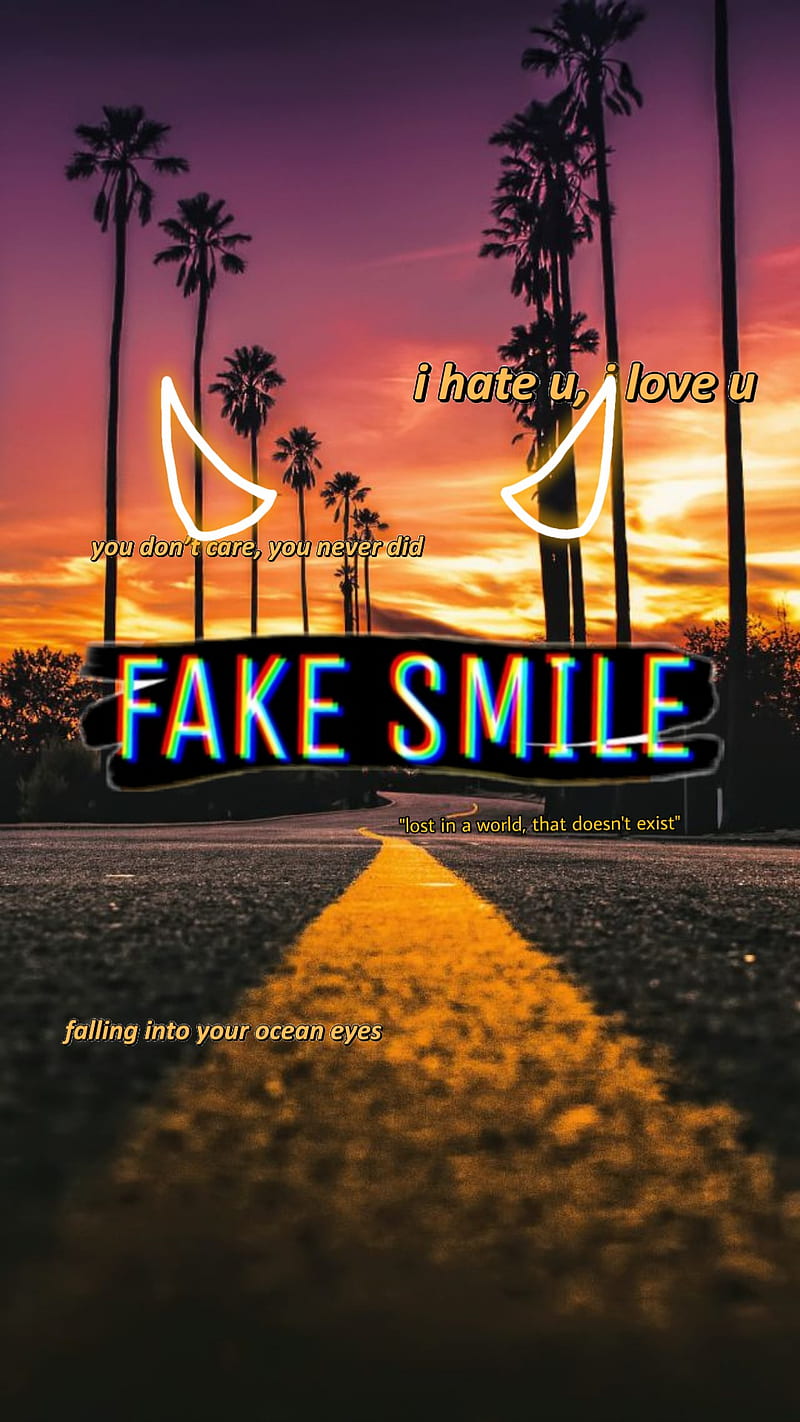 Fake smile, chill, sunset, HD phone wallpaper