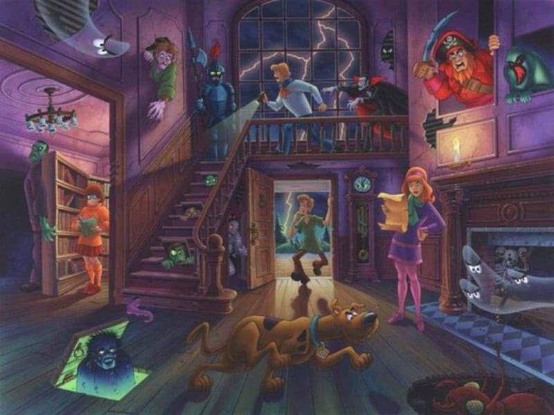 Scooby and the Haunted Mansion, cartoons, mystery, tv show, cartoon,  animacion, HD wallpaper | Peakpx