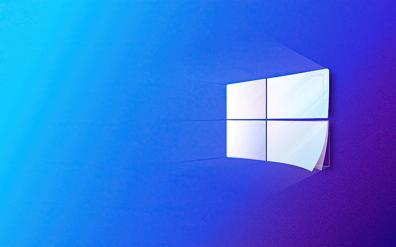 Windows 10 white logo, blue background, Windows logo, sheets of paper, Windows paper logo, operating system, Windows, HD wallpaper