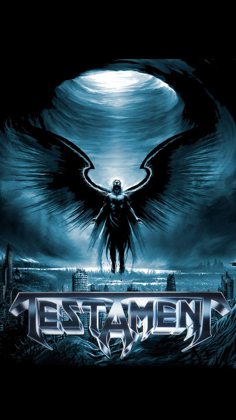 Testament, angel, blue, god, metal, mortal, rock, HD phone wallpaper