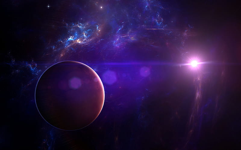 Purple Nebula Universe 2020 High Quality Poster, HD wallpaper