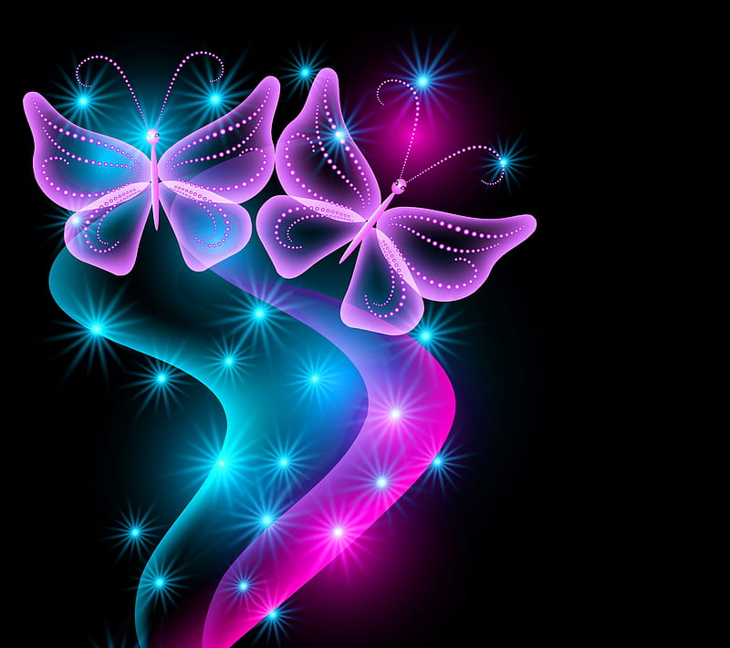 Butterflies, abstract, background, colorful, HD wallpaper