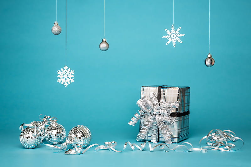 Holiday, Christmas, Bauble, Gift, Snowflake, HD wallpaper