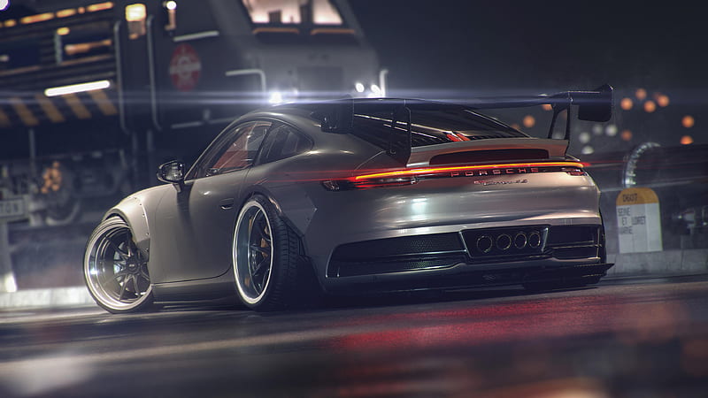 Porsche GT3 911 GT Rear, porsche-gt3, porsche, carros, behance, HD wallpaper
