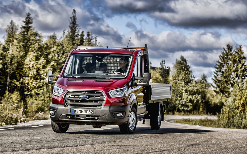 Ford Transit Chassis Cab cargo transport, 2019 trucks, LKW, 2019 Ford Transit, Ford, HD wallpaper