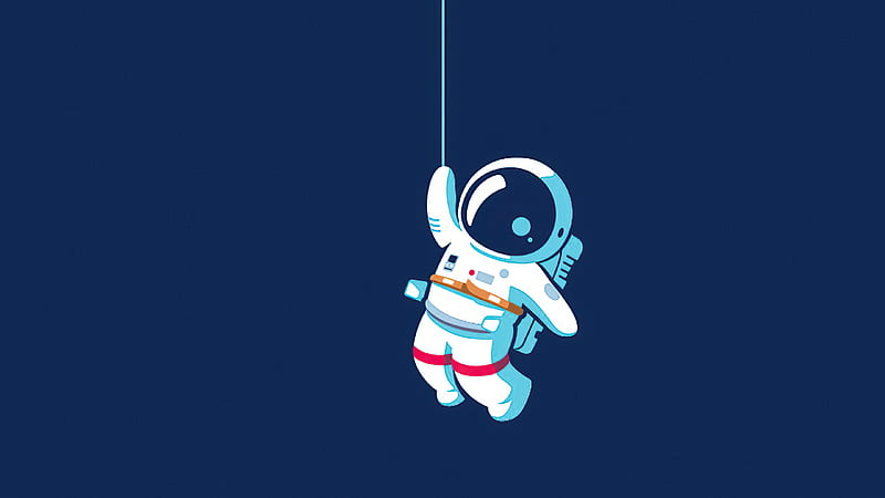 Astronaut Hanging On Moon , astronaut, artist, artwork, digital-art, HD wallpaper
