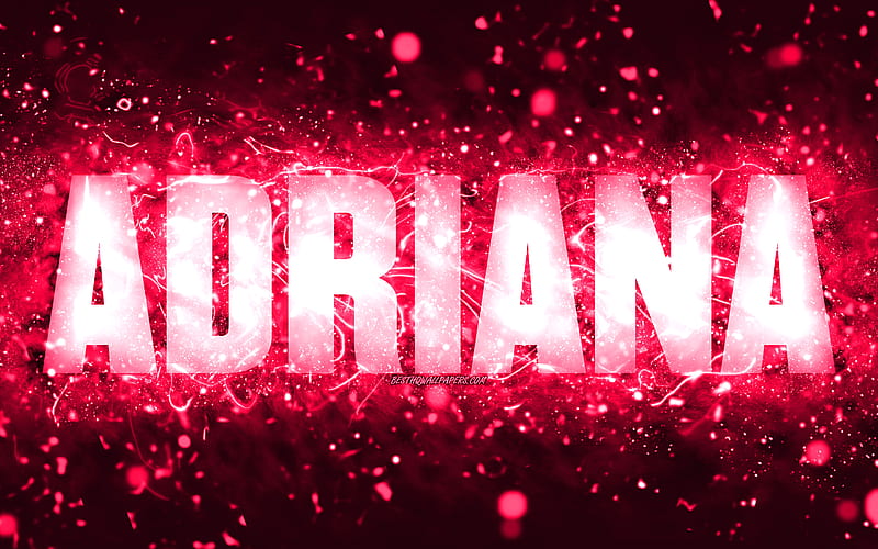 Happy Birtay Adriana, pink neon lights, Adriana name, creative, Adriana  Happy Birtay, HD wallpaper | Peakpx