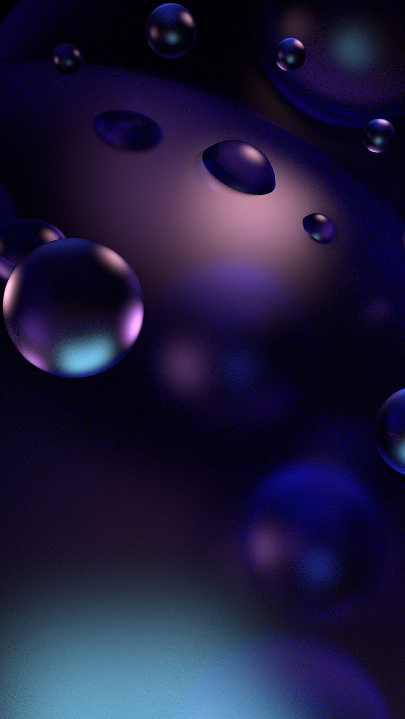 Bubbles, colorful, dark, desenho, lighting, spheres, HD phone wallpaper