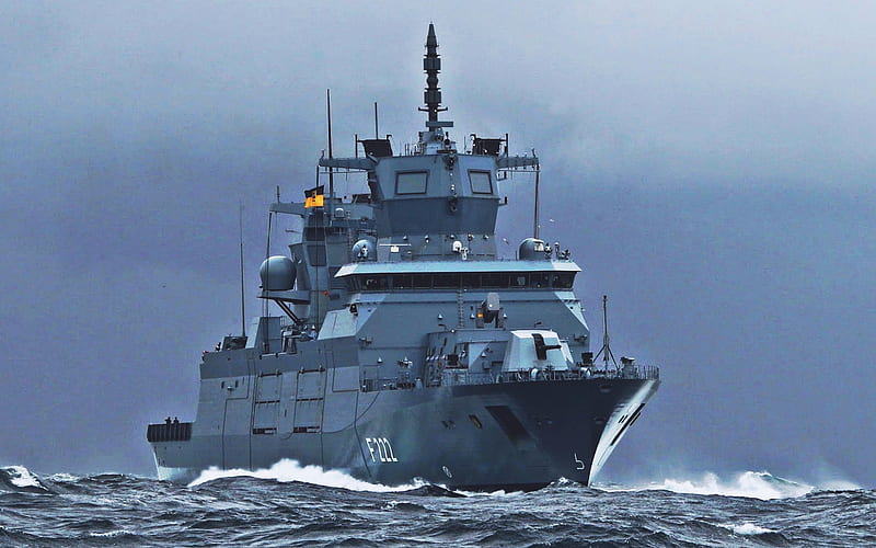 Baden-Wurttemberg, sea, frigate, German Navy, F222, Bundeswehr, German army, HD wallpaper