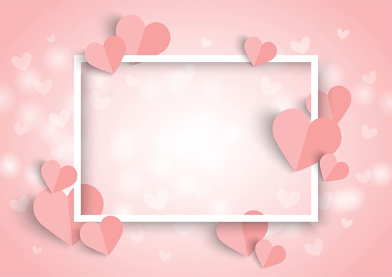 :), frame, valentine, pink, white, texture, heart, pattern, HD wallpaper