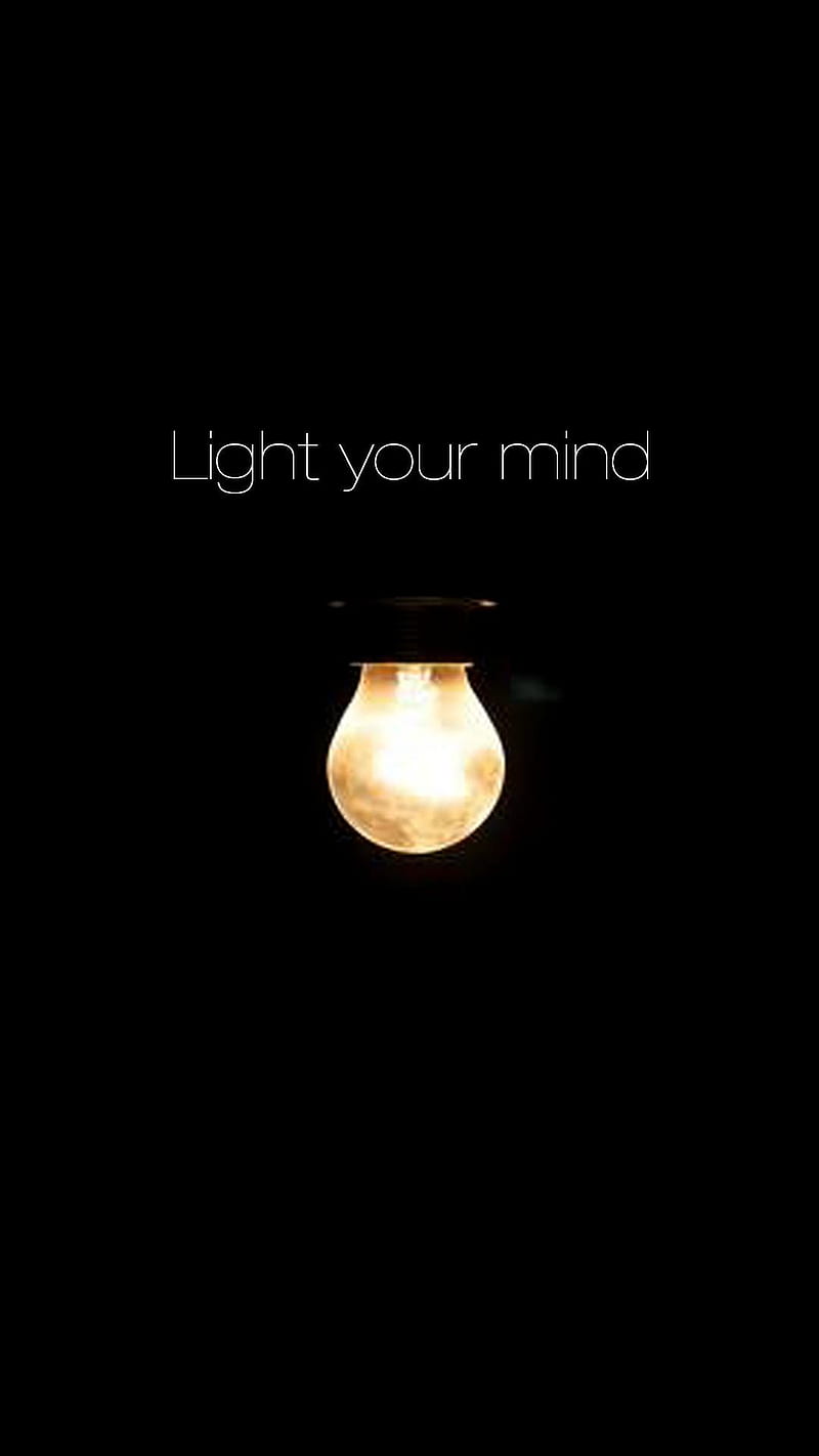 Light Mind, bulb, bulb, quote, saying, HD phone wallpaper |