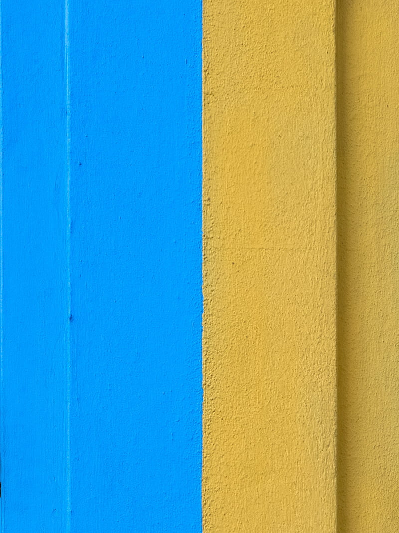 wall, paints, texture, yellow, blue, HD phone wallpaper
