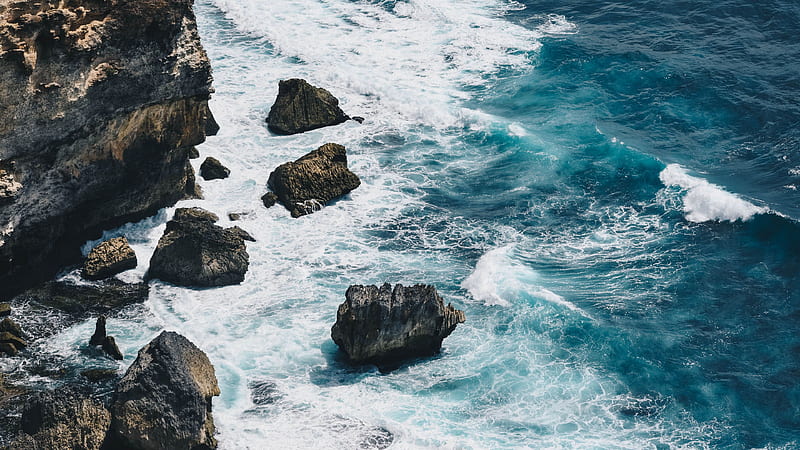 Stones Sea Rocks Waves Ocean Nature, HD wallpaper | Peakpx