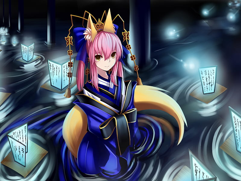 Caster, hair ornament, dress, bow, fate stay night, anime, pixiv id  1029149, HD wallpaper | Peakpx