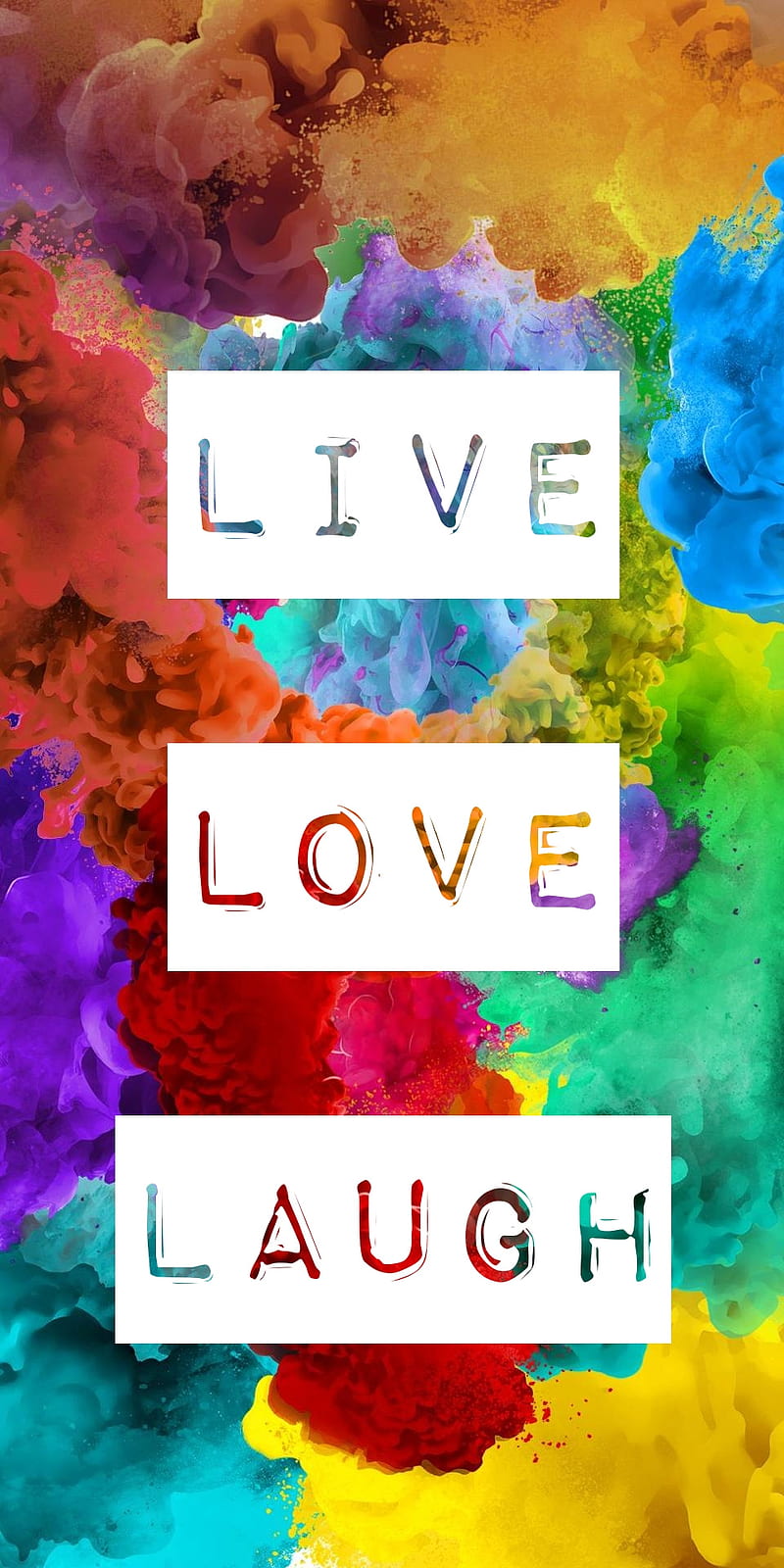 Live love laugh , awesome, bright, colour, happy, smoke, HD phone wallpaper