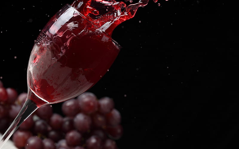 *** Red Wine ***, red, glass, grapes, wine, color, drink, HD wallpaper