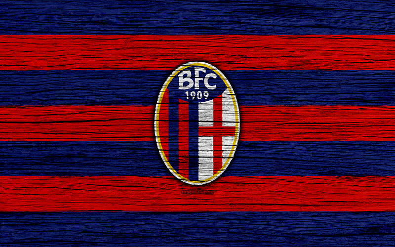 Bologna Serie A, logo, Italy, wooden texture, FC Bologna, soccer, football, Bologna FC, HD wallpaper