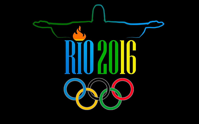 brazil, emblem, olympic games, logo, rio 2016, rio de janeiro 2016, summer olympics, HD wallpaper