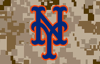 Download wallpapers 4k, New York Mets, logo, MLB, baseball, USA, black  stone, Major League Baseball, asphalt texture, NY Mets, art, baseball club,  New York Mets logo for desktop with resolution 3840x2400. High