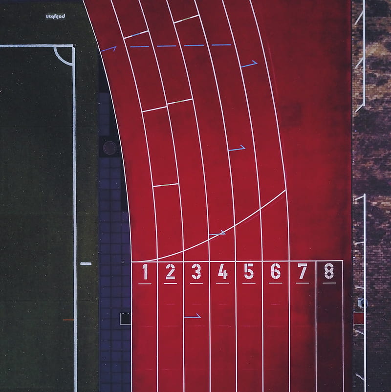 Aerial View Of Racing Track Numbers, running-track, running, track, aerial, esports, HD phone wallpaper
