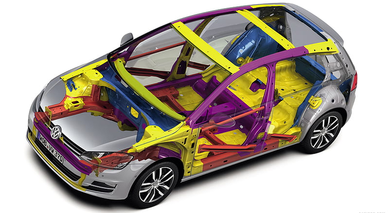 2013 Volkswagen Golf 7 (vii) Safety chassis , car, HD wallpaper