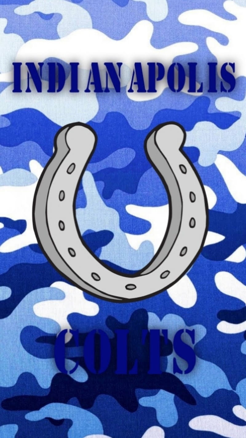 Colts, blue, camo, horseshoe, indianapolis, logo, HD phone wallpaper