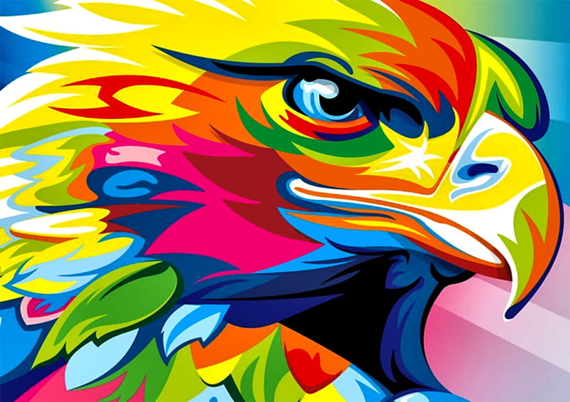 Bold Spirit - Eagle FC, art, bonito, illustration, artwork, animal, bird, avian, painting, wide screen, wildlife, HD wallpaper