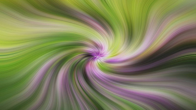 Light Green Purple Spiral Funnel Lines Distortion Abstract, HD wallpaper