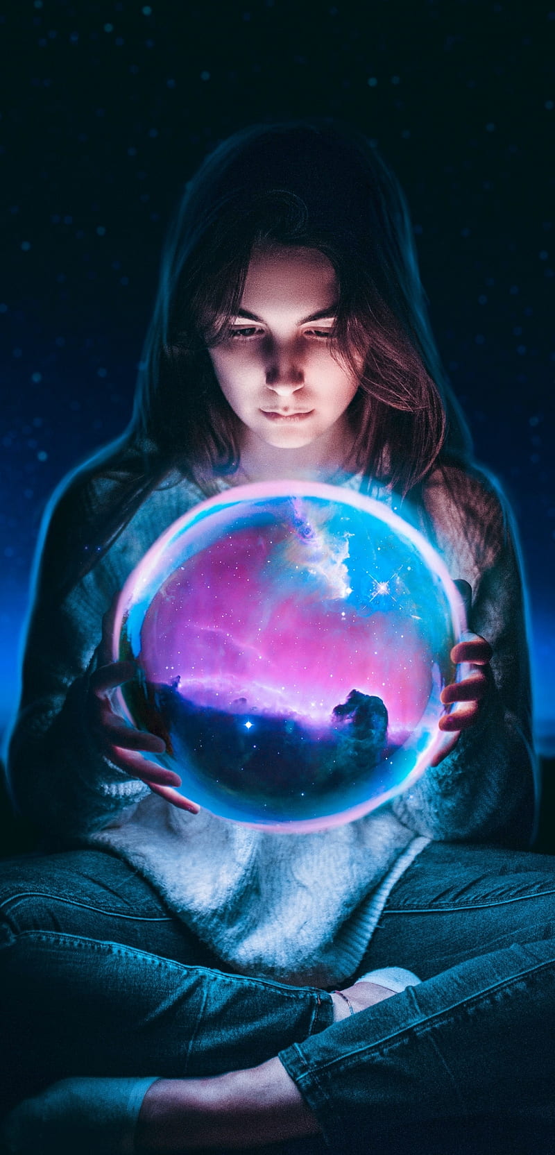 World in Hands, 2019, 2020, earth, girl, in hands, mate, planet, science, HD phone wallpaper