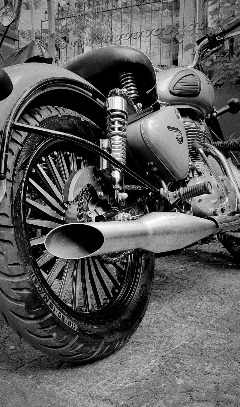 Royal Enfield, abstract, bike, bikers, bikes, black and white, bullet,  classic350, HD phone wallpaper | Peakpx