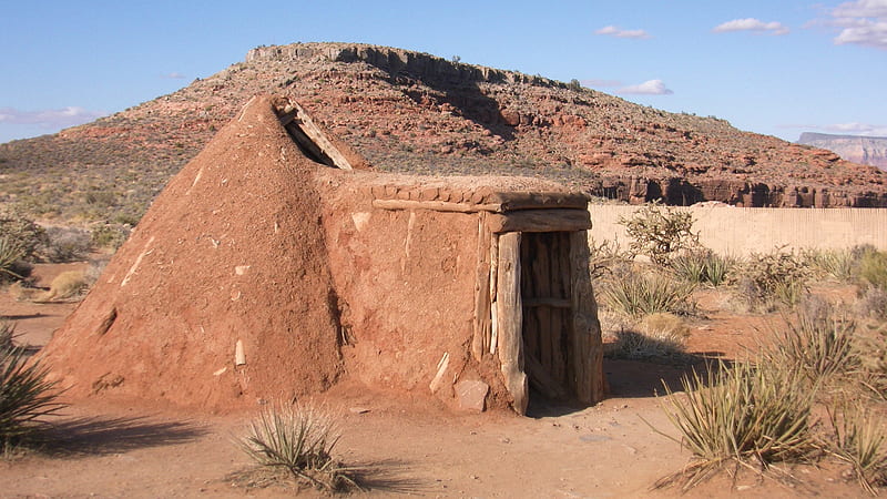 Sweat Lodge on Indian Reservation, reservation, sweat lodge, indian, grand canyon, HD wallpaper