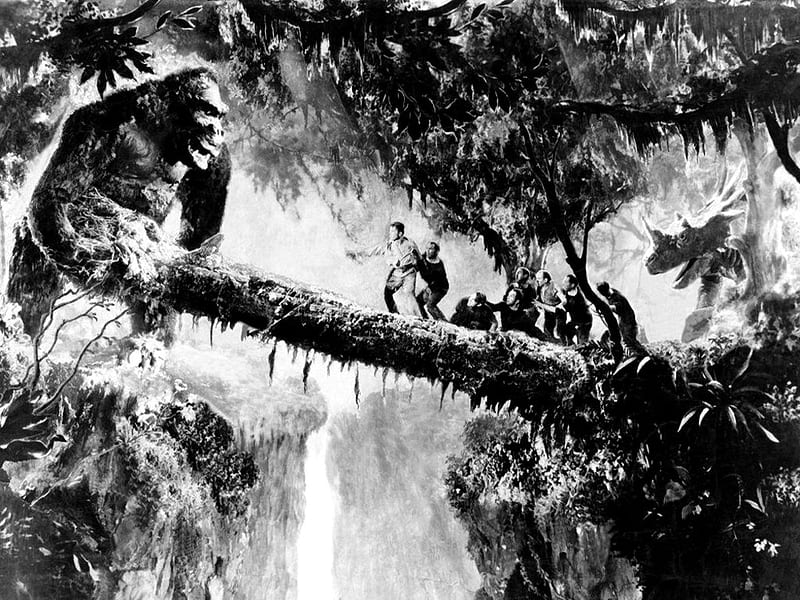 King Kong , movie, action, creatures, cinema, mosters, king kong, adventure, vintage, HD wallpaper