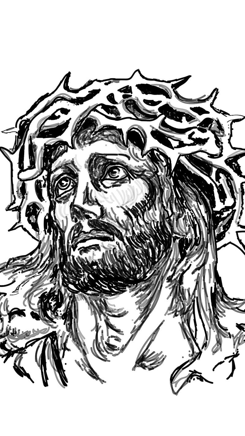 Christian Live Jesus Line Art Work jesus line art work face line art lord  jesus HD phone wallpaper  Peakpx